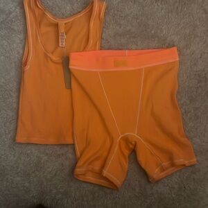 Cotton Rib Tank Color Apricot & Cotton Rib Boxer Color Apricot From Skims